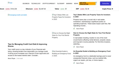 Screenshot of Networth.com