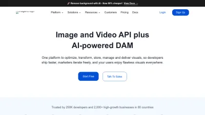 Screenshot preview of imagekit.io