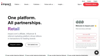 Screenshot preview of impact.com