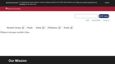 Screenshot preview of www.wcfia.harvard.edu