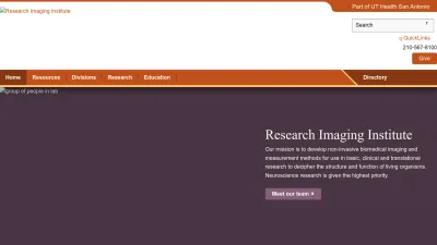 Screenshot preview of rii.uthscsa.edu