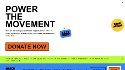 Screenshot of Marchforourlives.org