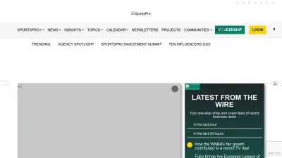 Screenshot of Sportspro.com