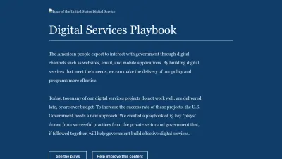 Screenshot of Playbook.usds.gov