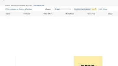 Screenshot of Acf.gov