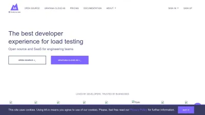 Screenshot preview of k6.io