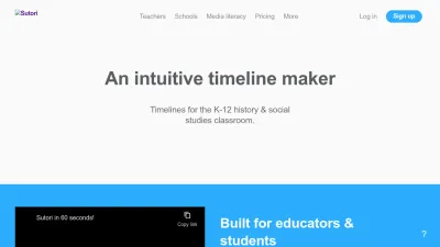 Screenshot preview of sutori.com