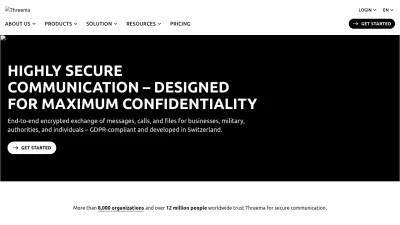 Screenshot preview of threema.com