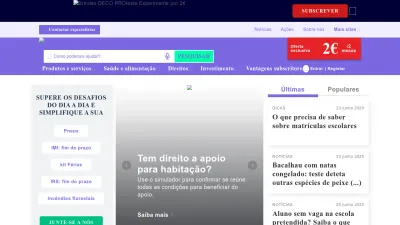 Screenshot preview of proteste.pt