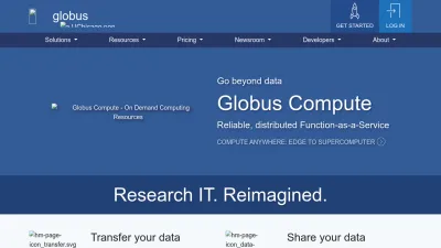 Screenshot preview of globus.org