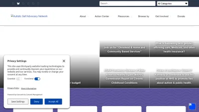 Screenshot preview of autisticadvocacy.org