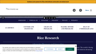 Screenshot preview of rice.edu