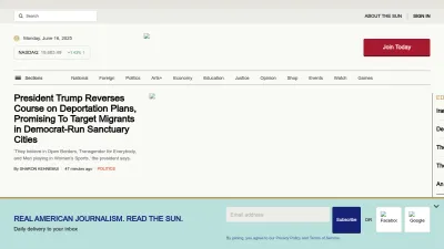 Screenshot preview of nysun.com
