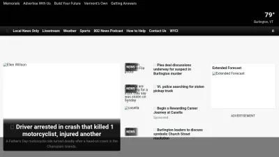 Screenshot preview of wcax.com