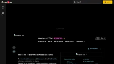 Screenshot preview of wasteland.fandom.com