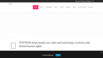 Screenshot preview of witness.org