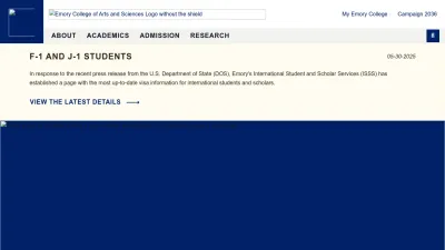 Screenshot preview of college.emory.edu