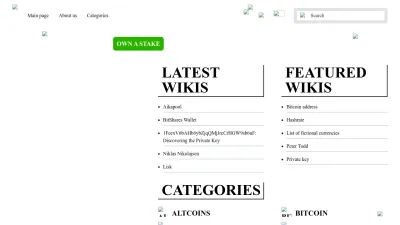 Screenshot of Bitcoinwiki.org