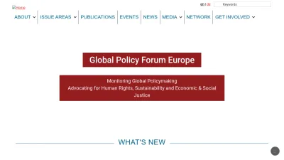 Screenshot preview of globalpolicy.org