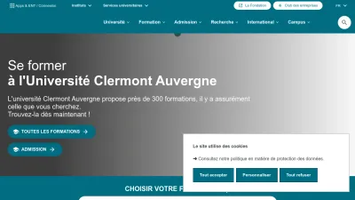 Screenshot preview of uca.fr