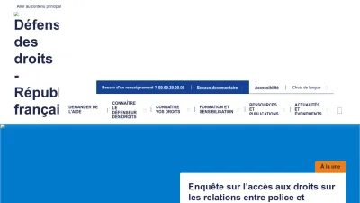 Screenshot preview of defenseurdesdroits.fr