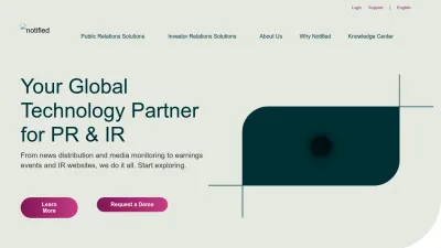Screenshot preview of notified.com