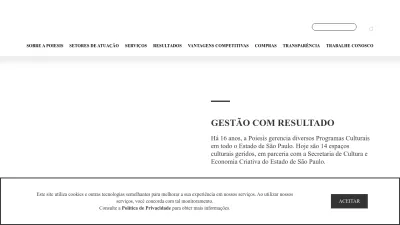 Screenshot preview of site.poiesis.org.br