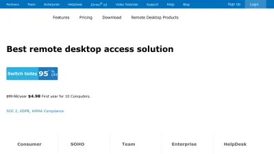 Screenshot preview of remotedesktop.com