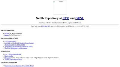 Screenshot preview of netlib.org
