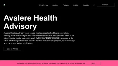 Screenshot preview of advisory.avalerehealth.com