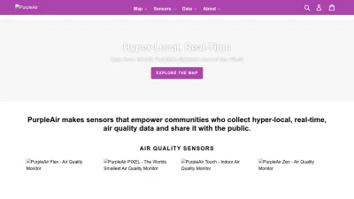 Screenshot of Www2.purpleair.com