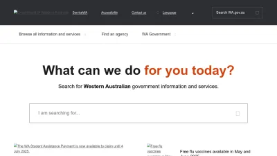 Screenshot of Wa.gov.au