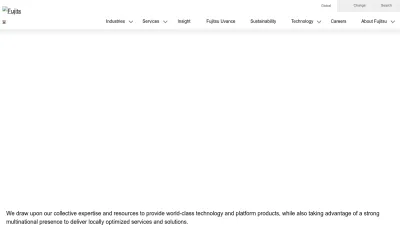 Screenshot preview of global.fujitsu
