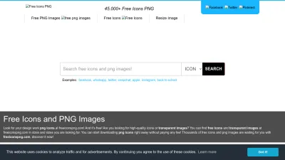 Screenshot preview of freeiconspng.com