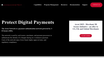 Screenshot preview of arcot.broadcom.com