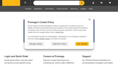 Screenshot preview of promega.ca