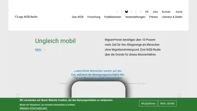 Screenshot preview of wzb.eu