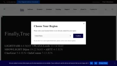 Screenshot preview of chamsyslighting.com