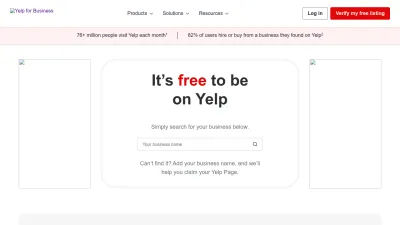 Screenshot of Business.yelp.com