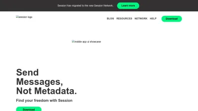 Screenshot preview of getsession.org