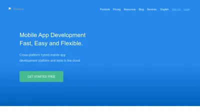 Screenshot preview of monaca.io