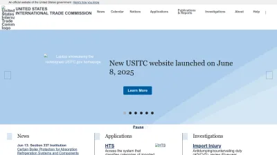 Screenshot preview of usitc.gov