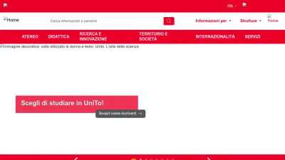 Screenshot preview of unito.it