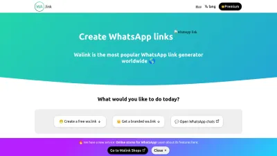 Screenshot of Create.wa.link