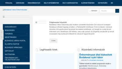 Screenshot preview of budakeszi.hu