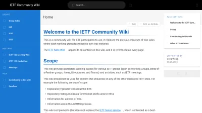 Screenshot preview of wiki.ietf.org