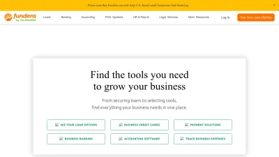 Screenshot preview of fundera.com