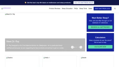 Screenshot preview of sleepopolis.com