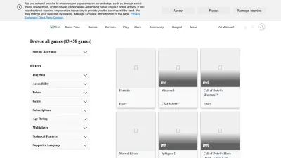 Screenshot preview of marketplace.xbox.com