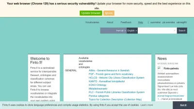 Screenshot preview of finto.fi